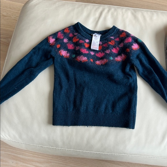 Jacadi Dark Blue Sweater with Pink and Red Heart Design and Grey Sweater - Picture 14 of 15